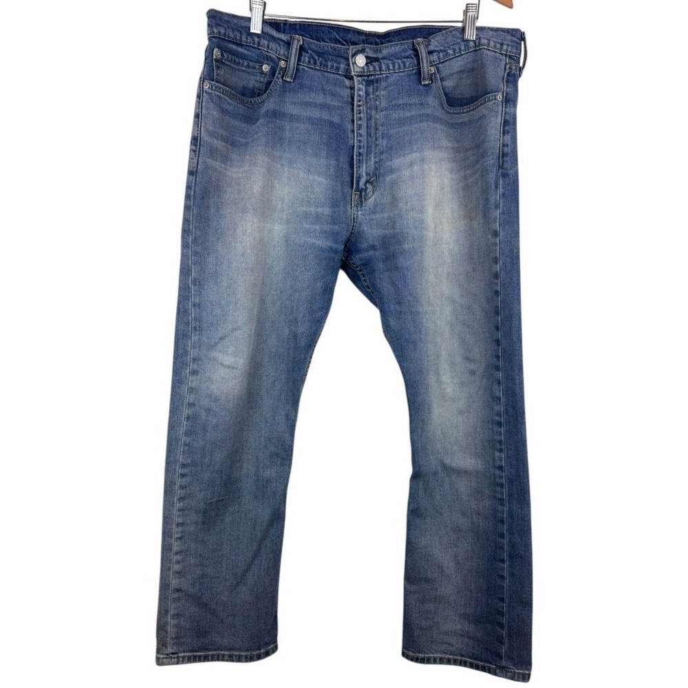 Levis 513 Slim Straight Fit Indigo Faded Denim‎ Jeans Men's 38X30 Stretch